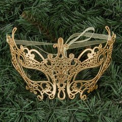 Игрушка на елку  Новогодняя маска Золотистая купить в Украине