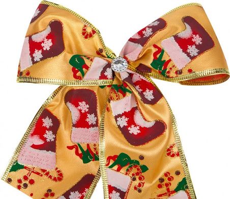 Бантики на ёлку "Носки Санта Клауса" желтый БСЖ-5 купить в Украине